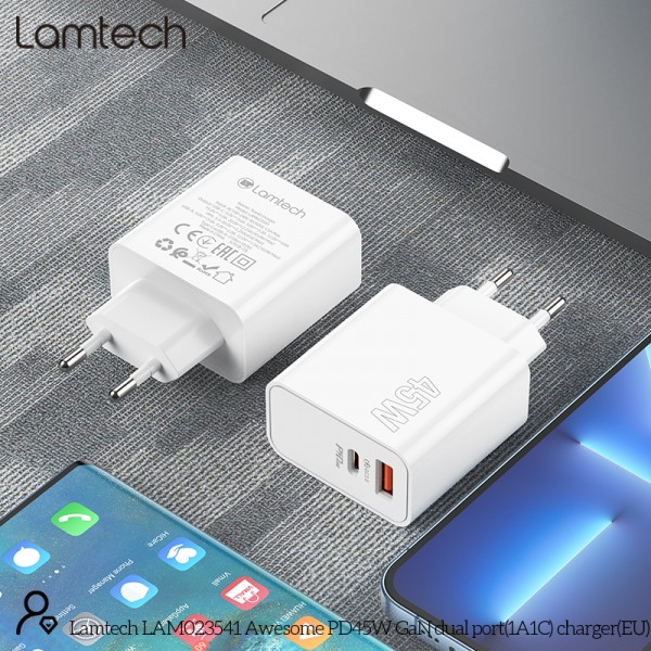 LAMTECH CHARGER USB QC3.0/TYPE-C 45W