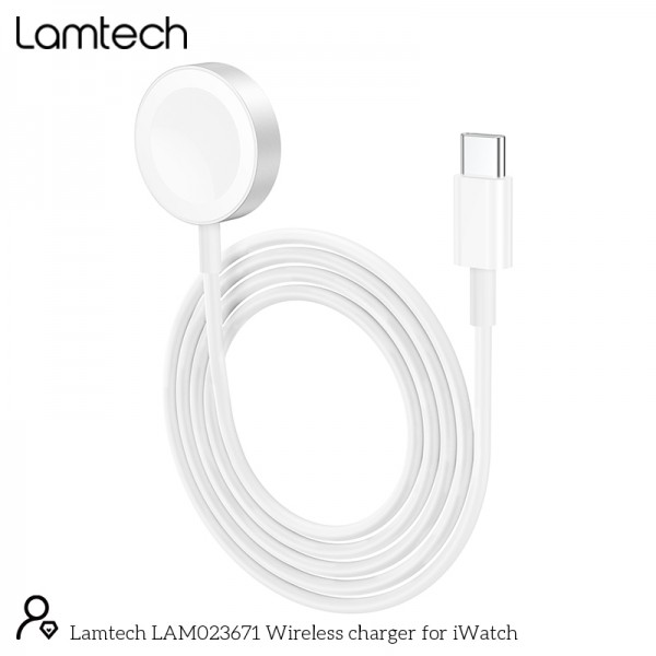 LAMTECH IWATCH METAL CHARGER WITH TYPE-C CABLE 1,2M