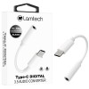 LAMTECH TYPE-C ADAPTER CABLE AUDIO JACK 3,5MM WHITE