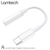 LAMTECH TYPE-C ADAPTER CABLE AUDIO JACK 3,5MM WHITE