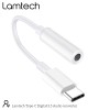 LAMTECH TYPE-C ADAPTER CABLE AUDIO JACK 3,5MM WHITE