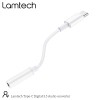 LAMTECH TYPE-C ADAPTER CABLE AUDIO JACK 3,5MM WHITE