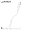 LAMTECH TYPE-C ADAPTER CABLE AUDIO JACK 3,5MM WHITE