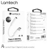 LAMTECH TYPE-C ADAPTER CABLE AUDIO JACK 3,5MM WHITE