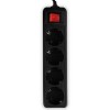 LAMTECH POWER STRIP WITH SWITCH 4 OUTLETS BLACK 1.5M