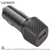 LAMTECH DUAL PORT CAR FAST CHARGER  TYPE-C PD 25W & USB 18W BLACK