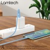 LAMTECH TYPE-C 3.0A FLAT CHARGING CABLE 1M BLUE