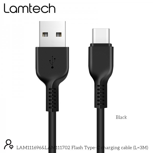 LAMTECH DATACABLE TYPE C 3M BLACK