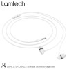 LAMTECH FASHIONABLE 3,5MM EARPHONES WITH MIC WHITE