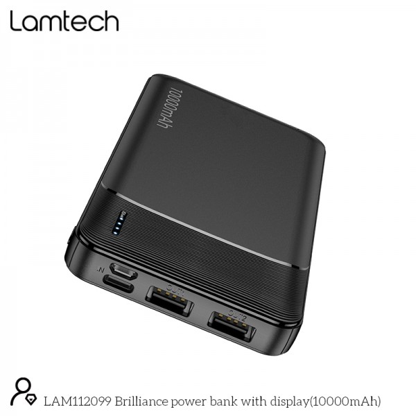 LAMTECH POWER BANK 10000MAH BLACK