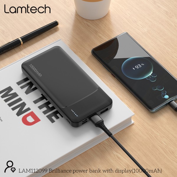 LAMTECH POWER BANK 10000MAH BLACK