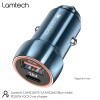 LAMTECH METAL CAR CHARGER QC3.0 & PD20W SAPHIRE BLUE