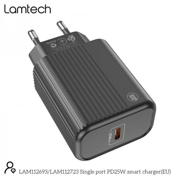 LAMTECH FAST CHARGER TYPE-C PD25W BLACK