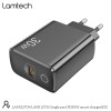 LAMTECH FAST CHARGER TYPE-C PD30W BLACK