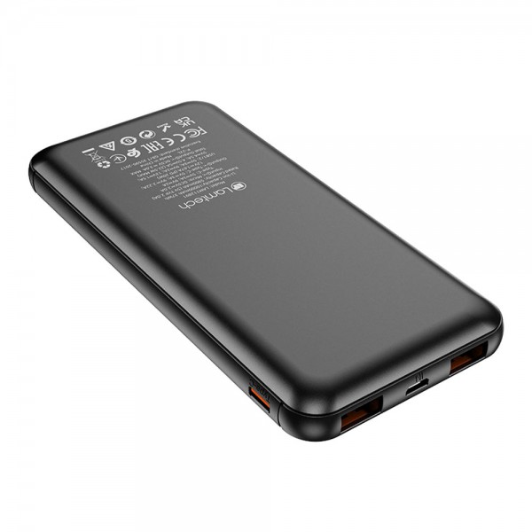 LAMTECH POWERBANK 10000MAH QC3,0+PD20W BLACK