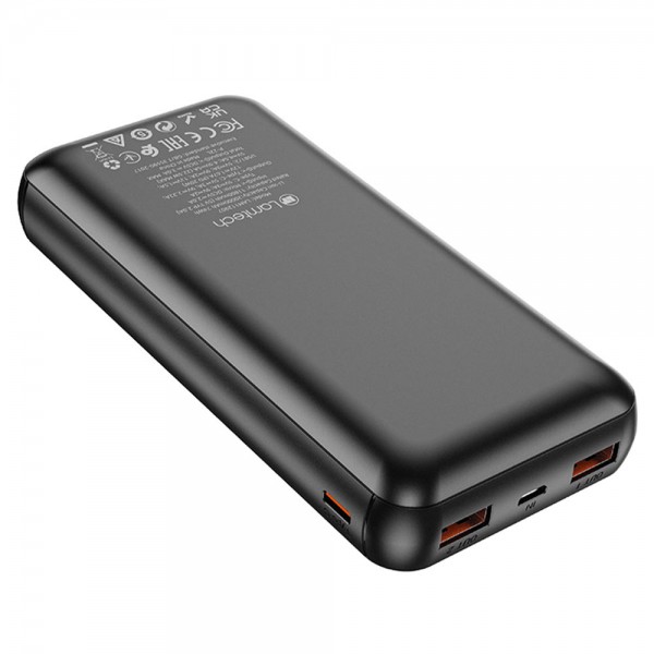 LAMTECH POWERBANK 20000MAH QC3,0+PD20W BLACK