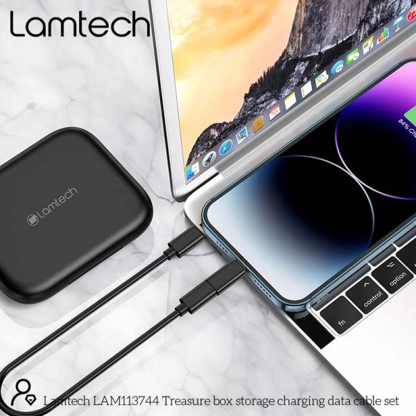 LAMTECH ALL-IN-ONE CHARGING DATA CABLE SET WITH STORAGE CASE