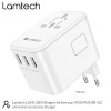 LAMTECH UNIVERSAL TRAVEL ADAPTER WITH 3xUSB + 2xTYPE-C OUTPUTS 35W