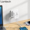 LAMTECH UNIVERSAL TRAVEL ADAPTER WITH 3xUSB + 2xTYPE-C OUTPUTS 35W