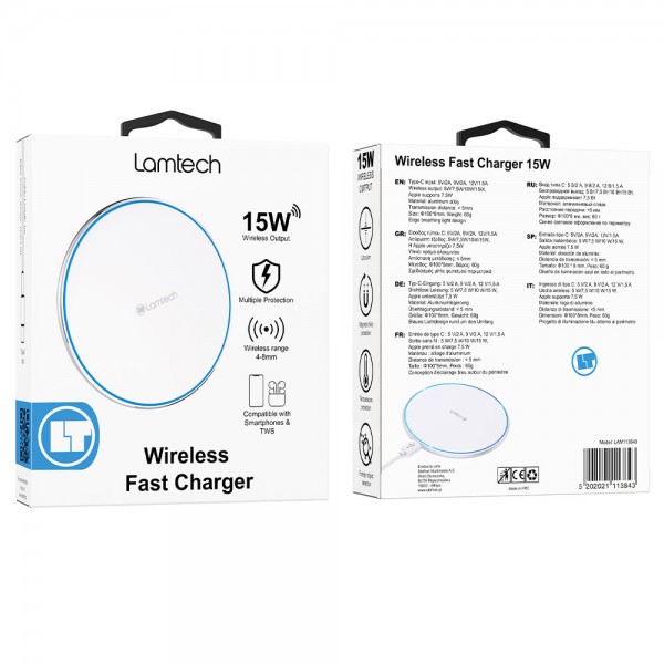 LAMTECH WIRELESS FAST CHARGER 15W