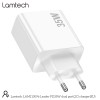 LAMTECH DUAL TYPE-C FAST CHARGER PD35W WHITE