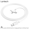 LAMTECH 3 IN 1 CHARGING TYPE-C CABLE TO TYPE-C/LIGHTNING/MICRO USB 1M WHITE