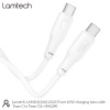 LAMTECH CHARGE AND DATA CABLE TYPE-C TO TYPE-C 60W 1M WHITE