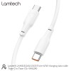 LAMTECH CHARGE AND DATA CABLE TYPE-C TO TYPE-C 60W 1M WHITE