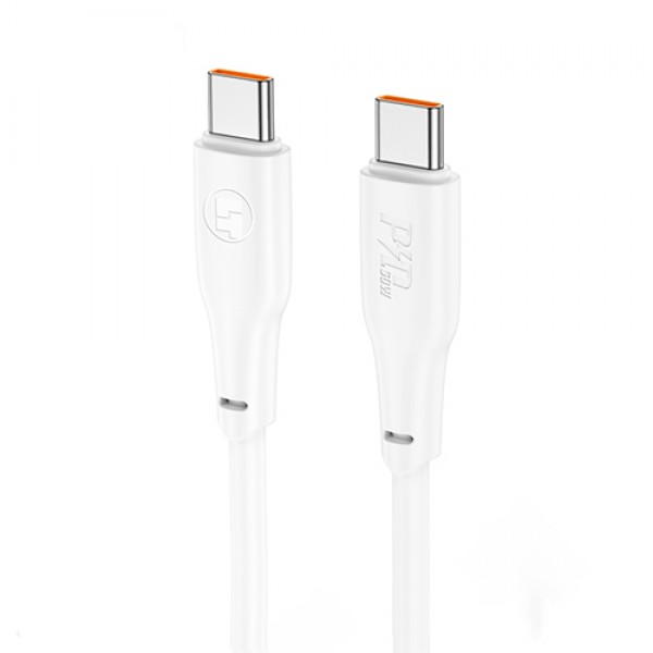 LAMTECH CHARGE AND DATA CABLE TYPE-C TO TYPE-C 60W 1M WHITE