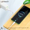 LAMTECH CHARGE AND DATA CABLE TYPE-C TO TYPE-C 60W 2M WHITE