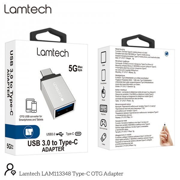 LAMTECH 5GBPS OTG USB 3.0 TO TYPE-C ADAPTER