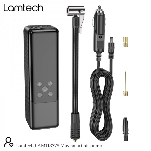 LAMTECH CAR TIRE PUMP DC12V 3.5BAR WITH LCD SCREEN