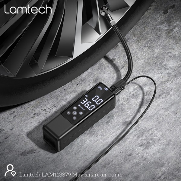 LAMTECH CAR TIRE PUMP DC12V 3.5BAR WITH LCD SCREEN