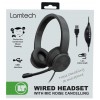 LAMTECH USB STEREO HEADPHONE WITH MIC NOISE CANCELLING BLACK