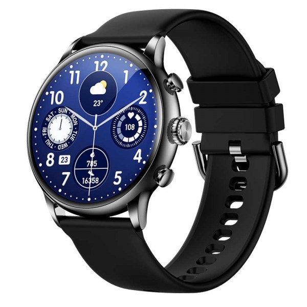 LAMTECH FASHIONABLE & TRENDY SMARTWATCH BT5.2 SUPER AMOLED BLACK