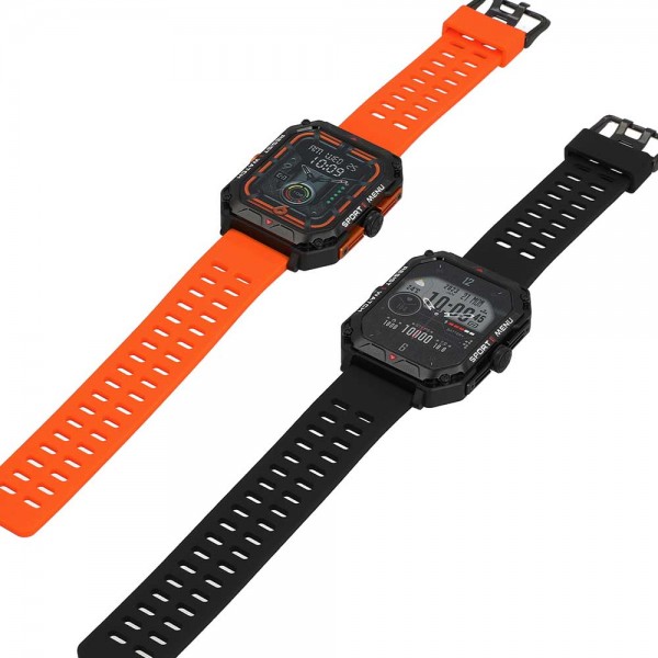 LAMTECH SPORT WATCH BT5.1 WITH HEALTH SENSOR & SPORT TRACKING SQUARE TFT 2.02' DISPLAY BLACK