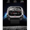 LAMTECH SPORT WATCH BT5.1 WITH HEALTH SENSOR & SPORT TRACKING SQUARE TFT 2.02' DISPLAY BLACK