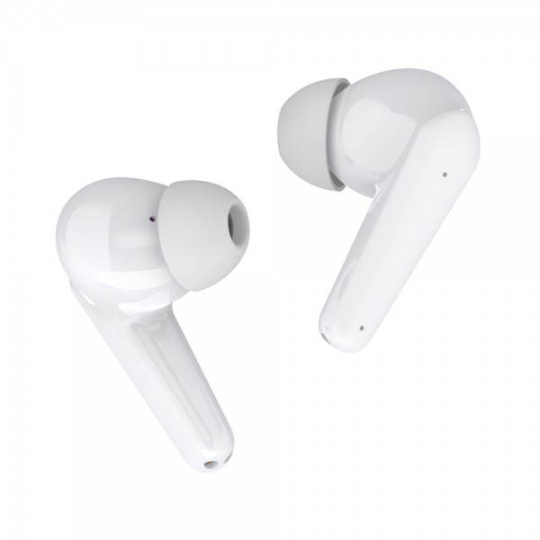 LAMTECH BLUETOOTH 5.0 TWS EARPHONES WITH CHARGING DOCK WHITE