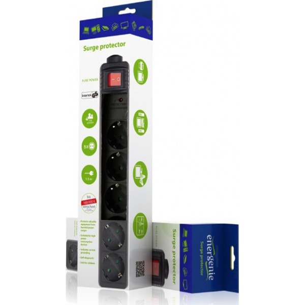 ENERGENIE SURGE PROTECTOR 5 SOCKETS 3M