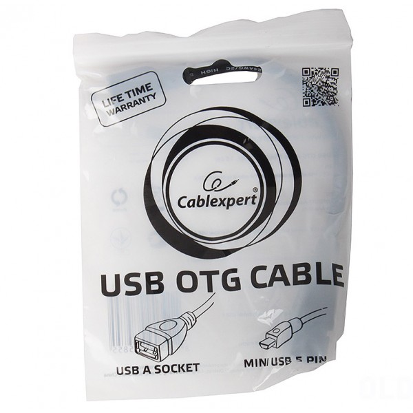 CABLEXPERT USB OTG AF TO MINI-BM CABLE 0,15m RETAIL PACK