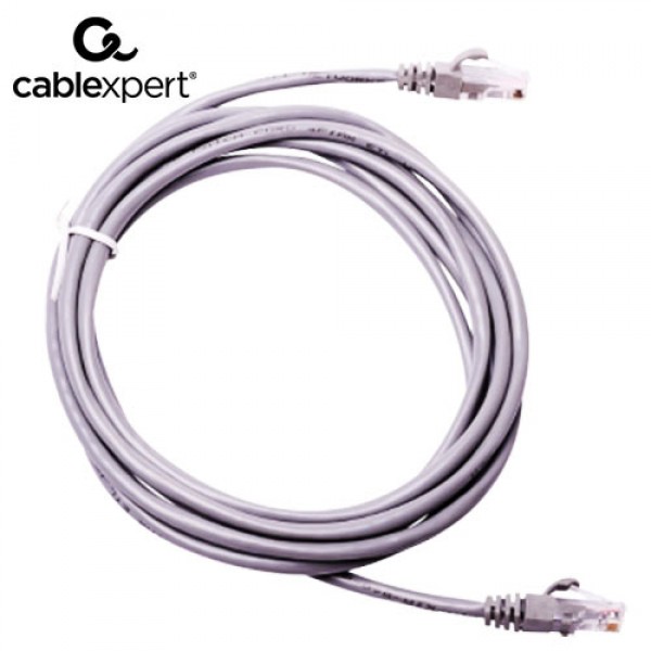 CABLEXPERT CAT5 UTP CABLE PATCH CORD MOLDED STRAIN RELIEF 50u PLUGS GREY  7,5M