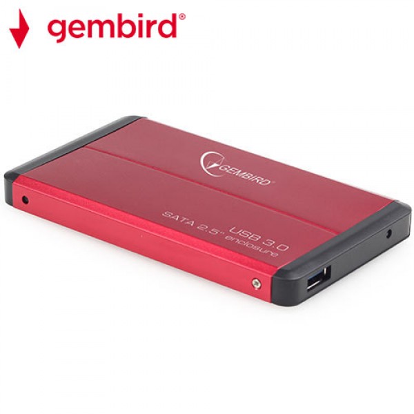 GEMBIRD USB 3.0 2.5'' ENCLOSURE RED