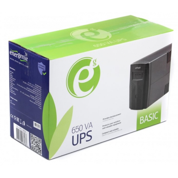 ENERGENIE UPS 650VA SUCKO SOCKETS BLACK