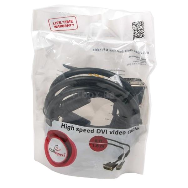 CABLEXPERT DVI VIDEO CABLE DUAL LINK BLACK 1,8m