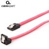 CABLEXPERT SERIAL ATA III 50CM DATA CABLE WITH 90 DEGREE BENT CONNECTOR METAL CLIPS BULK