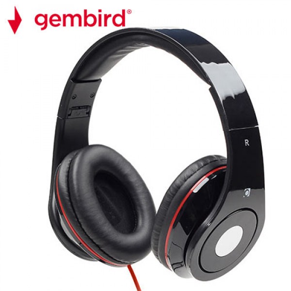 GEMBIRD FOLDING STEREO HEADPHONES WITH MIC DETROIT BLACK