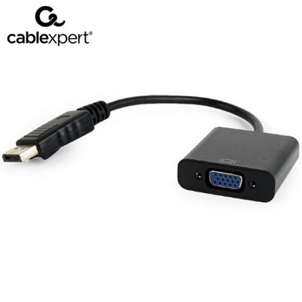 CABLEXPERT DISPLAY PORT TO VGA ADAPTER CABLE BLACK