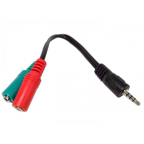 CABLEXPERT 3,5mm AUDIO + MICROPHONE ADAPTER CABLE 0,2m