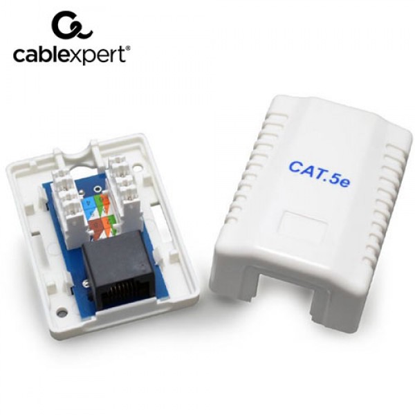 CABLEXPERT CAT5E UTP SINGLE PORT SURFACE MOUNT BOX