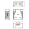 CABLEXPERT CAT5E UTP 2-PORT SURFACE MOUNT BOX